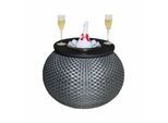 Beistelltisch COOTAB COOLER TABLE "Beistelltisch mit Edelstahl-Kühler Milano 40 cm", schwarz (anthrazit, schwarz), B:55cm H:40cm, Tische, Beistelltisch