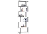 Standregal VCM "Holz Raumteiler Stand Regal Deko Bücher Palusa L", weiß, B:60cm T:24cm, Regale, Standregal