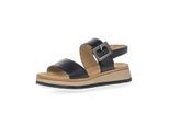 Plateausandaletten GABOR "Plateau Sandale", Damen, Gr. 35, schwarz, Schuhe