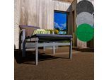 Kunstrasen ANDIAMO "Edinburgh, Gesamthöhe 4 mm, Made in Netherlands", braun, B:200cm L:400cm, Nadelfilz, Polyester, Teppiche, aus Nadelfilz, mit Drainagenoppen, für Balkon, Terasse, Wintergarten