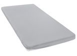Spannbettlaken OTTO HOME "Topper Basic, in Gr. 90x200, 140x200 oder 180x200 cm", hellgrau, B:160cm L:200cm, Baumwoll-Jersey, Obermaterial: 100% Baumwolle, Bettlaken, Spannbettlaken, Baumwolle, Matratzen bis 8 cm Höhe, Bettlaken, Spannbetttuch, Laken