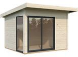 Gartenhaus PALMAKO "Andrea Slide Plus", natur, Fußboden im Gartenhaus, ohne Dacheindeckung, Massivholz, Gartenhäuser, Gartenhaus, verschiedene Farben