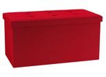 Sitztruhe VCM "Stoff Sitztruhe Sitzbank Aufbewahrungsbox Boxas", rot, B:76cm T:38cm, Obermaterial: 100% Textilmaterial TEXMAT., Sitzbänke
