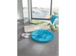 Badematte GRUND Gr. 8, blau (türkis), WC-Vorleger rechteckig ohne Ausschnitt (45cm x 50cm) WC-Deckelbezug (47cm x 50cm), 1 Stk., Badematten, Badematte