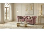 2-Sitzer HOME AFFAIRE "BRONNOY Chesterfield Sofa mit aufwendiger Knopfheftung, Breite 152 cm", altrosa, B:152cm H:75cm T:90cm, 100% Polyester, Sofas, Sofa mit geschwungenen Armlehnen, Chesterfield-Optik, Glamour