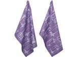 Geschirrtuch PAD "CULTURE", lila (violet), B:50cm H:1cm L:70cm, 100% Baumwolle, Geschirrtücher, Geschirrtuch, 100% Baumwolle, 50x70 cm