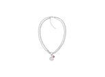 Kette mit Anhänger TOMMY HILFIGER "CHARMS", edelstahlfarben, rot, blau, weiß, Halsketten, Damen, Edelstahl, L: 45,5 B: 5mm, B:5mm