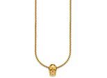 Kette mit Anhänger BRUNO BANANI "Schmuck Geschenk Halskette Scull Totenkopf Venezianerkette", gold (gelbgoldfarben), Halsketten, Herren, Edelstahl, L: 55 B: 3mm, B:3mm
