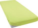 Spannbettlaken BELLANA "bellana exclusiv aus 100% Mako-Baumwolle, 150 g/m², bügelfrei", grün (moos), L:200cm, Mako-Jersey, Obermaterial: 100% Baumwolle, Bettlaken, Spannbettlaken, feinste Mako-Baumwolle, Spannbetttuch für Matratzen bis 25cm Höhe