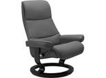 Relaxsessel STRESSLESS "View", grau (grau batick), B:78cm H:105cm T:78cm, Leder BATICK: BATICK ist ein leicht korrigiertes, durchgefärbtes und genarbtes Möbelleder, bei dem die meisten Unebenheiten und Spuren in der Regel entfernt wurden.;Leder PALOMA: PALOMA ist ein durchgefärbtes Semianilin-Möbelleder mit natürlicher Narbung.;ROHLEDER Stoff Q2 FARON: Ein fester zuverlässiger Bouclé mit einem str