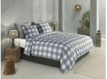 Bettwäsche ZO HOME "Quattro-di-Lino", blau (denim), B/L: 135cm x 200cm, 1 Stk., 1 Stk., Renforcé, B/L: 80cm x 80cm, 1 Stk., Renforcé, Obermaterial: 100% Baumwolle, Bettwäsche, Bettwäsche, Bettwäsche aus 100% Baumwolle, hochwertige Renforcé