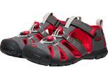 Sandale KEEN "SEACAMP II CNX", Jungen, Gr. 37, magnet, rot c, Synthetik, Schuhe Sandale