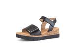 Plateausandaletten GABOR "Plateau Sandale", Damen, Gr. 40, schwarz, Schuhe