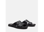 Sandale TIMBERLAND "CALISTA BAY SLIDE SANDAL", Damen, Gr. 40, schwarz (blk full grain), Leder, Schuhe Sandale, aus Timberland Premium Leder
