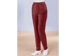 Nickihose CLASSIC BASICS, Damen, Gr. 24/25, Normalgrößen, rot (bordeaux), 80% Baumwolle, 20% Polyester, unifarben, lang, Hosen