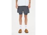 Shorts SOS "Logan", Herren, Gr. M, US-Größen, dunkelgrau, 100% Polyester, unifarben, Hosen Shorts, Quick Dry