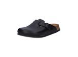 Pantolette BIRKENSTOCK "Boston", Damen, Gr. 42, schwarz, Obermaterial: 100% Rindsleder Leather cow., Schuhe Pantolette