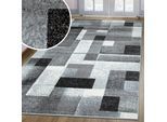 Teppich OTTO HOME "Corine" Gr. 3, grau, B:120cm H:9mm L:180cm, Obermaterial: 100% Polypropylen, Teppiche, Teppich, mit besonders weichem Flor, Kurzflor, modernes Karo-Design