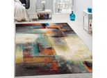 Teppich PACO HOME "Brillance 710", bunt (multi), B:80cm H:16mm L:150cm, Kunstfaser, Teppiche, Teppich, Kurzflor, modernes Design, ideal im Wohnzimmer & Schlafzimmer