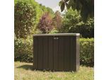 Möbelix , Anthrazit, Hellgrau , Kunststoff , 0 Fächer , 129.5x111x74.5 cm , Gartenmöbel, Gartenmöbelzubehör, Gartenschränke
