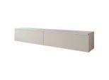 P & B Lowboard D180, Beige, Kaschmir, Kunststoff, kaltweiß, 30x180 cm, Fsc, stehend, hängend, Beleuchtung, Wohnzimmer, Wohnwände, Lowboards, Lowboards stehend