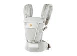 Ergobaby Babytrage Adapt Soft Flex Mesh, Hellgrau, Textil, 26.8x17x17 cm, AGR-geprüft, Rückentragefunktion, Hüfttragefunktion, Bauchtragefunktion, Hüftgurt mit Lordosenstütze, gepolsterter Schultergurt, Schultergurte über Kreuz tragbar, gepolsterte und faltbare Kopf- Nackenstütze, Kapuze für Sicht- Sonnenschutz verwendbar, Baby on Tour, Babytragen & Tragetücher