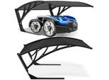 tectake® Rasenmäher-Roboter-Garage, große Grundfläche, gewölbtes Dach für optimalen Wasserablauf, Bodenverankerung möglich, inklusive 4 Erdnägeln, 81 x 100 x 48 cm