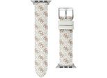 Smartwatch-Armband GUESS "Apple Strap, CS2009S1", weiß (weiß, beige), Uhrenarmbänder, Leder, Wechselarmband, Ersatzband, Leder, passend für die Apple Watch