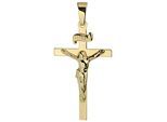 Kreuzanhänger JOBO "Kreuz mit Korpus und INRI 26 mm", gelbgold 333, Schmuckanhänger, Damen, Gelbgold 333, 8 Karat 333 Gold