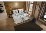 Wendebettwäsche "Alva", blau, B/L: 155cm x 220cm, 1 Stk., 1 Stk., Microfaser, B/L: 80cm x 80cm, 2, Microfaser, Obermaterial: 100% Polyester, PURE LUXURY COLLECTION, Bettwäsche, Wendebettwäsche, Mikrofaser, Pflegeleicht, Reißverschluss, Wendeoptik, Federn, Blau