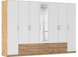 Kleiderschrank RAUCH "Schrank Garderobe Ankleide GAMMA Breiten 91/136/181/226/271/315/360 cm", eiche artisan, alpinweiß, griffe chrom, B:315cm H:210cm T:54cm, Holzwerkstoff, Schränke, Kleiderschrank, verschiedene Griff-Varianten, mit Spiegel TOPSELLER MADE IN GERMANY