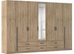 Kleiderschrank RAUCH "Schrank Garderobe Ankleide GAMMA Breiten 91/136/181/226/271/315/360 cm", eiche sonoma, griffstangen graumetallic, B:315cm H:210cm T:54cm, Holzwerkstoff, Schränke, Kleiderschrank, verschiedene Griff-Varianten, mit Spiegel TOPSELLER MADE IN GERMANY