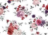 Fototapete LIVING WALLS "Designwalls Flower Bouquet 1", rosa (rosa, violett, weiß), B:3,5m L:2,55m, Vlies, Tapeten, Vlies, Wand, Schräge, Decke