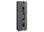 Aktenschrank VCM "Büroschrank Aktenschrank Sideboard Salia 5fach", schwarz (anthrazit), B:60cm T:33cm, Obermaterial: 100% Holz Wood., Schränke