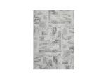 Teppich KAYOOM "Visionary 128", grau, B:160cm H:8mm L:230cm, Polyester, Teppiche, Teppich, Kurzflor, Vintage, Patchwork Muster, Modernes Muster