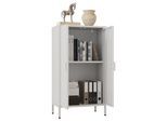 Kommode VCM "Stahl Kommode Sideboard Schrank Drehtüren Flokas M", weiß, B:60cm T:35cm, Sideboards, Kommode