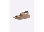 Sandale CASUAL LOOKS, Damen, Gr. 39, beige, Nubukleder, Schuhe Sandale