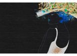 Fototapete ARCHITECTS PAPER "Atelier 47 Diva Wall 1", bunt (schwarz, gelb, blau), B:4m L:2,7m, Vlies, Tapeten, Vlies, Wand, Schräge, Decke
