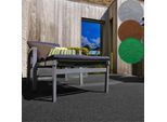 Kunstrasen ANDIAMO "Edinburgh, Gesamthöhe 4 mm, Made in Netherlands", grau (anthrazit), B:200cm L:1.200cm, Nadelfilz, Polyester, Teppiche, aus Nadelfilz, mit Drainagenoppen, für Balkon, Terasse, Wintergarten