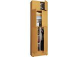 Mehrzweckschrank VCM "Holz Besenschrank Staubsauger Putzschrank Lona SA", braun (buche), B:70cm T:39cm, Obermaterial: 100% Holz Wood., Schränke, Mehrzweckschrank