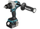 Akku-Bohrschrauber MAKITA "»DDF492RG3J« 18V, max. 141 Nm, Inkl. 3x 6Ah Akku und Ladegerät", türkis, B:81mm H:265mm L:179mm, Bohrmaschinen, extrastark, bürstenlos, für intensive Bohrungen und Verschraubungen