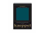 Spannbettlaken KAEPPEL "Single Jersey Mako Elasthan", blau (petrol), L:200cm, Jersey-Elasthan, Obermaterial: 97% Baumwolle, 3% Elasthan, Bettlaken, Spannbettlaken, aus 97% Baumwolle und 3% Elasthan