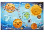 Kinderteppich KAYOOM "Sympathy Kids 240", multi, B:80cm H:5mm L:120cm, Polyester, Teppiche, Kinderteppich, Kurzflor, Modernes Muster, Fußbodenheizungsgeeignet