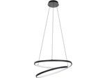 EGLO Hängeleuchte "RUOTALE Pendellampe, Alu, Stahl und Kunststoff, IP20, Wohnzimmerlampe", schwarz, Ø 55cm H: 150cm, 1 Stk., Leuchten, Hängeleuchte, H150 x Ø55 cm, schwarz, 36W inkl., Hängeleuchte