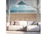 Fototapete QUEENCE "Pergola am Meer", weiß, B:360m H:250m, Vinyl, Tapeten, Wandpaneele, selbstklebend, Tapete, Sticker, Wanddeko, XXL-Fotomotiv