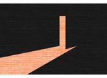 Fototapete ARCHITECTS PAPER "Atelier 47 Duo Colour Brick 2", orange (orange, schwarz), B:4m L:2,7m, Vlies, Tapeten, 3D Fototapete Grafisch 200 g Vlies Premium Tapete Steinoptik