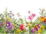 Fototapete LIVING WALLS "Designwalls Motley Flowers", bunt (grün, weiß, rosa), B:3,5m L:2,55m, Vlies, Tapeten, Vlies, Wand, Schräge, Decke