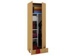 Mehrzweckschrank VCM "Holz Besenschrank Staubsauger Putzschrank Vandol S", braun (buche), B:70cm T:40cm, Obermaterial: 100% Holz Wood., Schränke, Mehrzweckschrank
