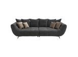Hom`in Bigsofa, Schwarz, Textil, Füllung: Schaumstoff,Schaumstoff, 300x79x133 cm, Stoffauswahl, Wohnzimmer, Sofas & Couches, Sofas, Textilsofas