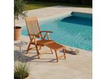 Gardenson , Naturfarben , Holz , Eukalyptusholz , Hartholz , 62x110x114 cm , klappbar ,